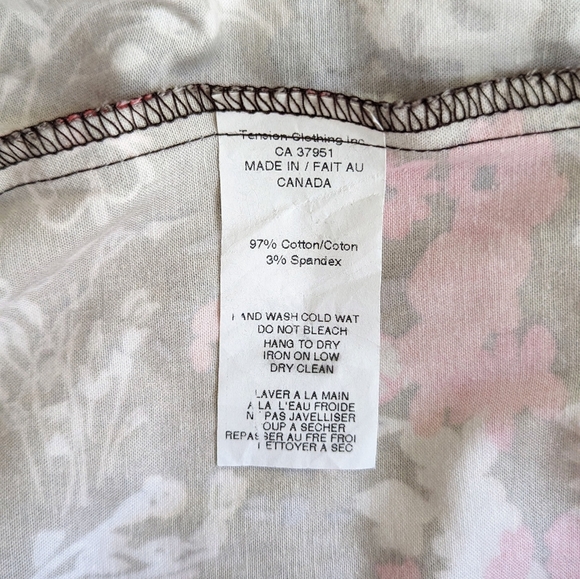 🇨🇦 Sweet Chemise Cotton Floral Strapless Dress Made In Canada - Picture 9 of 9